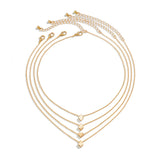 Glamvini - Shop Multi-Layered Fashion Necklaces | Metal Chain Sets in Circular, Triangular, & Heart Shapes