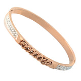 Rose Gold Open Bracelet ins Korean Light Luxury Diamond Jewelry