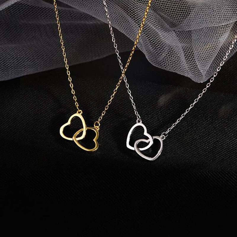 Glamvini - Sterling Silver Heart Necklaces & Pendants for Girls: A Perfect Choker Collar Gift