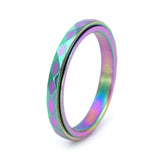 Diamond sculpted niche jewelry narrow cut food rotatable ring