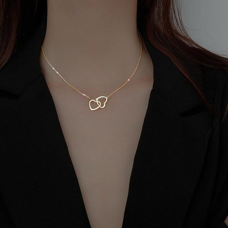 Glamvini - Sterling Silver Heart Necklaces & Pendants for Girls: A Perfect Choker Collar Gift