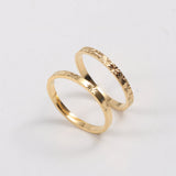 Ring Titanium steel electroplated with 18k gold Shine