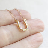 Horseshoe Necklace for Women – Simple Lucky U Pendant | Glamvini Jewelry