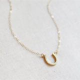 Horseshoe Necklace for Women – Simple Lucky U Pendant | Glamvini Jewelry