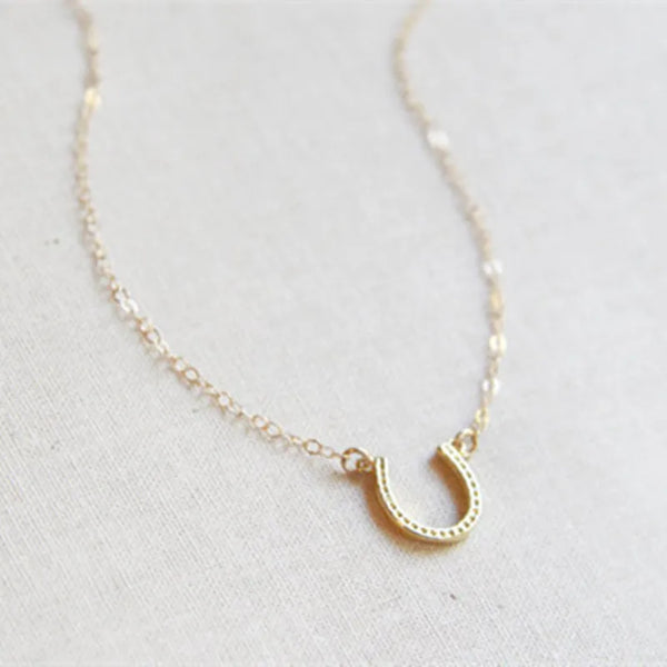 Horseshoe Necklace for Women – Simple Lucky U Pendant | Glamvini Jewelry